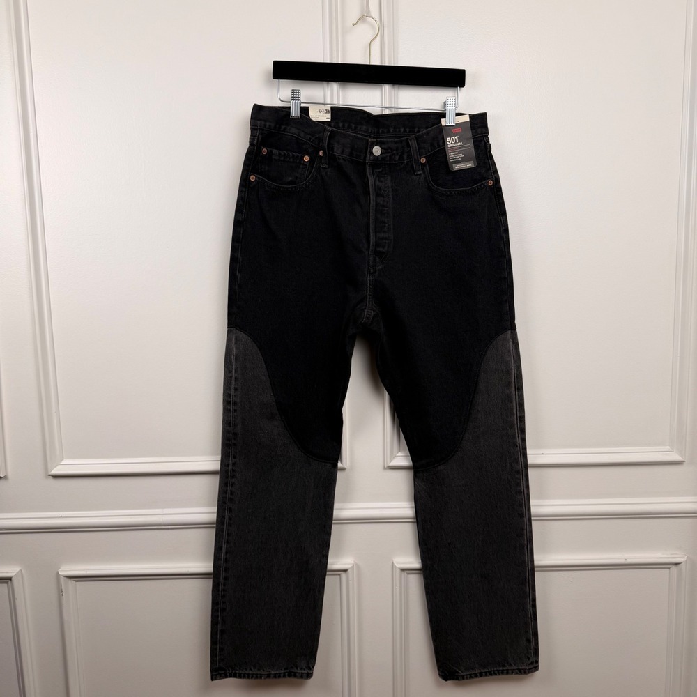 Levi's 501 Original Men's 34x32 Black Straight Leg Jeans‎ New With Tags